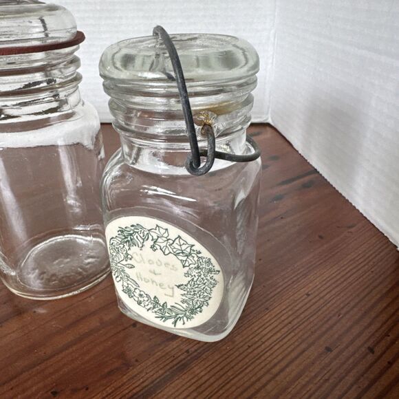 Lot Of 5 Vintage Glass Canning Jars Metal Bales 8 0z - Picture 2 of 16